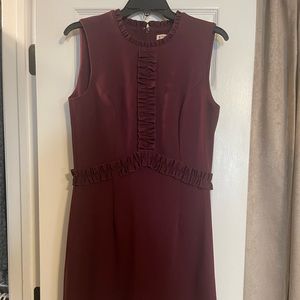 Brooks Brothers Womens burgundy sheath dress size small
